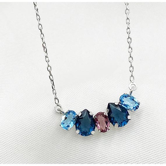 Murano kék swarovski és ezüst kollekció
