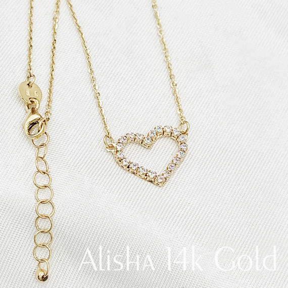 Alisha arany szív nyaklánc
