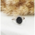 Kép 1/3 - Anita ezüst és fekete gyűrű