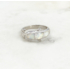 Kép 1/3 - Delfin ezüst és fehér opál gyűrű
