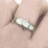 Kép 3/3 - Delfin ezüst és fehér opál gyűrű