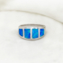Kép 2/3 - Mirtos ezüst és kék opál gyűrű 54