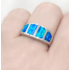 Kép 3/3 - Mirtos ezüst és kék opál gyűrű 54
