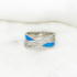 Kép 2/3 - Sifnos ezüst és kék opál gyűrű 54