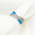 Kép 1/3 - Sifnos ezüst és kék opál gyűrű 54